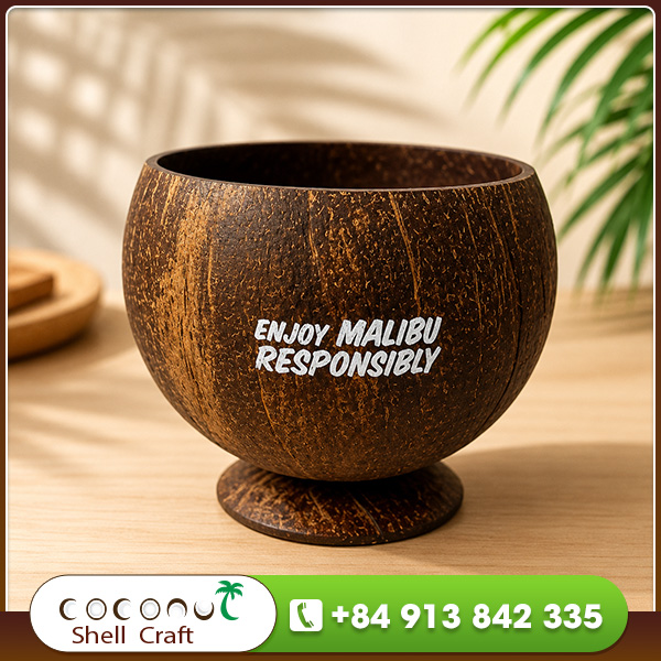 Coconut Shell Cup with Stand – Custom Logo