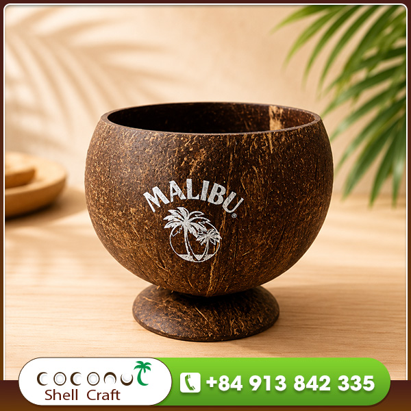 Coconut Shell Cup with Stand – Custom Logo